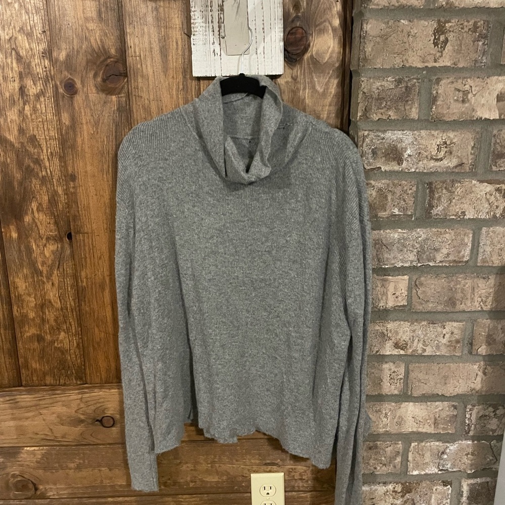 Gray Turtleneck Sweater